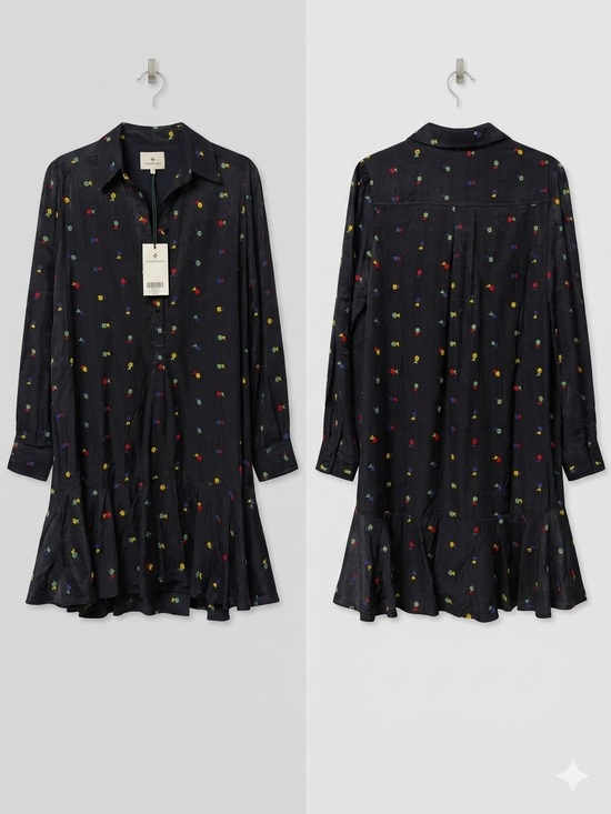 Tuckernuck Dresses & Skirts - Tuckernuck Navy Embroidered Callahan Shirt Dress